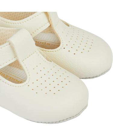 Baypods Soft Soled Pre Walker Shoes for Boys & Girls | T-Bar Style | Made in England | Cream - Buy Online on GoSupps.com