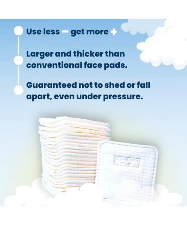 Clean Skin Club XL Face Pads - Triple Layered, Shed & Tear-Proof, Vegan Organic Cotton - 60CT - Buy Online on GoSupps.com