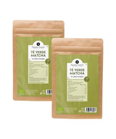 Planeta Huerto Vegetable Planet | Eco-Friendly Matcha Tea Powder - 140g | Detoxifying Organic Food with High Antioxidants & Fibre Content | For Drinks Desserts & Healthy Cooking