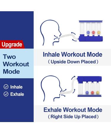 Home Use Lung Exerciser Device - Adjustable Breathing Exercise Machine for Enhanced Lung Capacity | Inhalation & Exhalation Modes - Buy Online on GoSupps.com