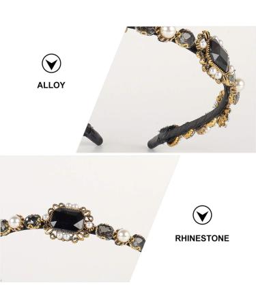 Amosfun Baroque Rhinestone Hair Band - Gothic Wedding Headdress & Fashionable Hair Accessory for Women - Buy Online on GoSupps.com