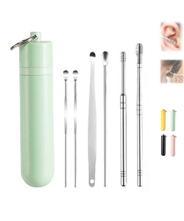LiFann Earwax Cleaner Tool Set 2024 New Ear Cleaning Kit Stainless Steel Ear Cleaner Sets Manual Ear Wax Removal Kit for Men and Women Portable Spiral Earwax Cleaner Tool Set(F)