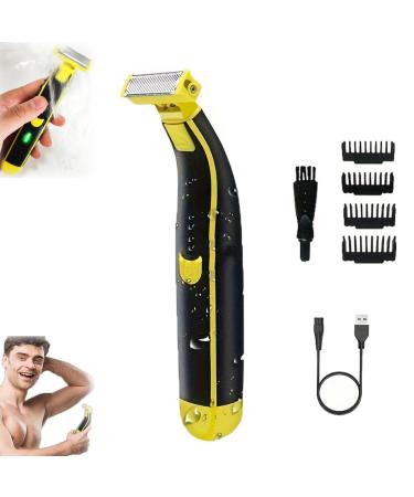 Stellaya Shaver Stellaya Dull Body Washed and Dry Shaver Full Body Washed Wet and Dry Shaver 2 Pcs Stellaya Mens Shaver Waterproof Rechargeable with 4 Types of Limited-Length Combs (1)