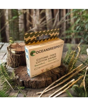 Eco-Friendly Bamboo Cotton Swabs - 100 White Pieces for Sustainable Living - Buy Online on GoSupps.com