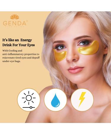 GENDA Under Eye Patches - Reduce Puffy Eyes Dark Circles & Wrinkles with Collagen & Hyaluronic Acid | 20 Pairs Skin Care Eye Masks - Buy Online on GoSupps.com