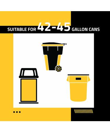 Haulmark Industrials 42-45 Gallon Black Trash Bags - 50 Count Bulk Pack | Heavy Duty 3 MIL Contractor Garbage Bags | Made in USA - Buy Online on GoSupps.com