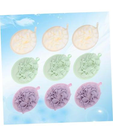 NOLITOY 9pcs Mesh Bath Ball Set | Premium Loofah Shower Pouf & Body Sponge | Soft Scrubber for a Refreshing Bath Experience - Buy Online on GoSupps.com