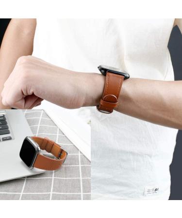 2 Pack BOTNUW Leather Bands for Fitbit Versa 2, SE, Lite - Soft Replacement Straps for Fitness Smart Watch - Black & Brown - Men and Women - Buy Online on GoSupps.com