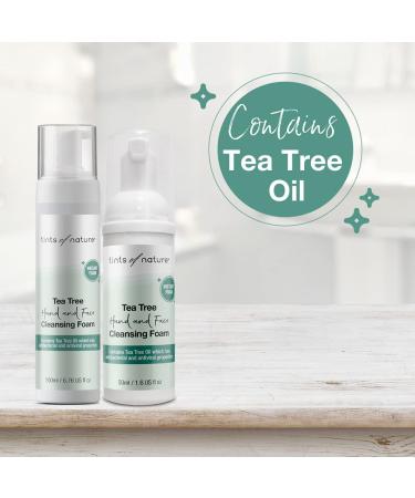 Tints of Nature Natural and Organic Hand & Face Cleansing Foam Cleanses and Refreshes Tea Tree Oil 1 x 50ml - Buy Online on GoSupps.com