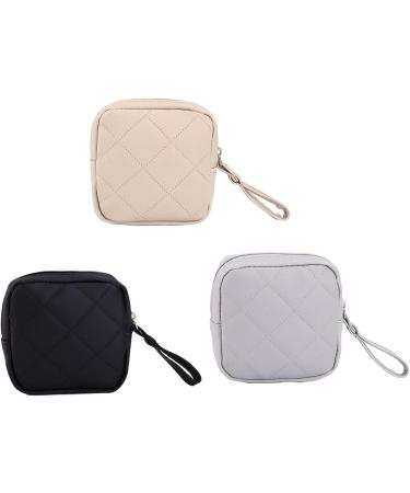 Portable Women's Sanitary Napkin Storage Bag | Travel Makeup & Tampon Organizer - Black - Buy Online on GoSupps.com