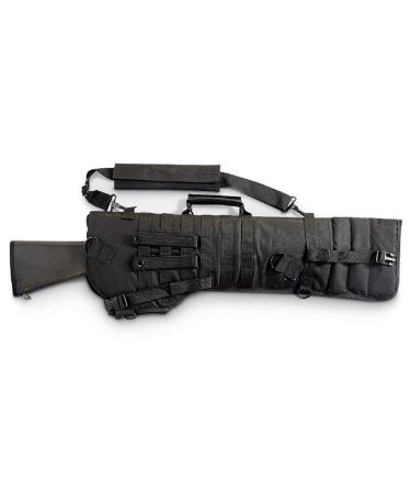 UNISTRENGH Tactical Shotgun Rifle Scabbard Bag Molle Rifle Sling Shotgun Case Bag Gun Storage Pouch Protective Shoulder Bag For Outdoor Hunting Black