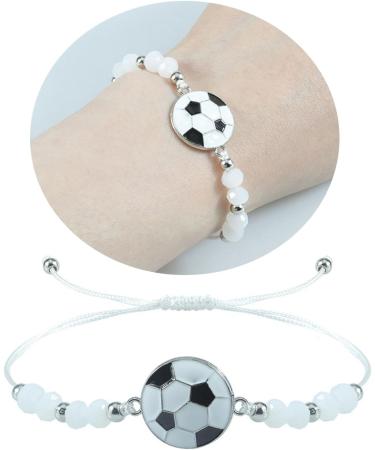 Oralgos Sporty Football Friendship Bracelet - Popular Cartoon Bangle & Wax Rope Alloy Wrist Chain for Men & Women - Buy Online on GoSupps.com