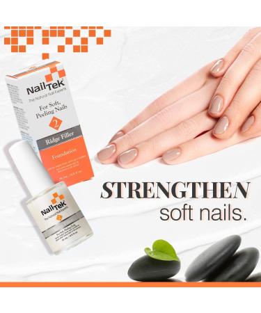 Nail Tek Foundation 2 Ridge Filling Base Coat 0.5 oz - Strengthen Soft & Peeling Nails - Buy Online on GoSupps.com