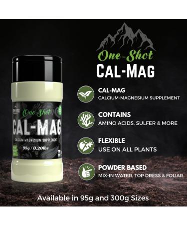 Green Rush Nutrients Organic One-Shot Cal-Mag Booster - Calcium & Magnesium Plant Nutrients with Added Amino Acids (300g) - Cal-Mag Powder Based - Easy to Use - Buy Online on GoSupps.com