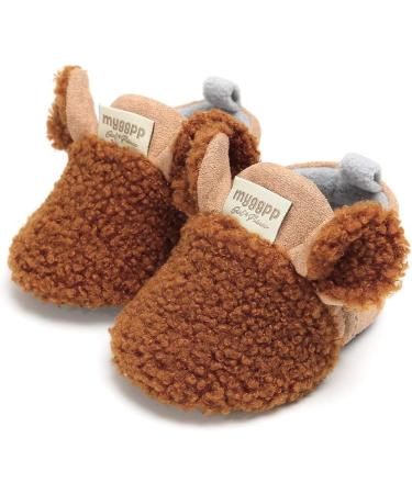 LACOFIA Baby Anti-Slip Soft Sole Winter Booties 3-6 Months Brown - Buy Online on GoSupps.com