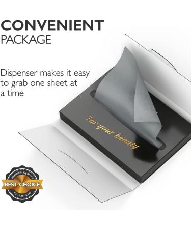 Natural Bamboo Charcoal Oil Blotting Sheets for Oily Skin - 3pk/300 Makeup-Friendly Sheets - 25% Larger Size - Easy Grab Dispenser - 3 Pack - Buy Online on GoSupps.com
