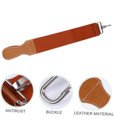 Frcolor Messers Ch rf Belt - Dual Purpose Leather Razor Strap for Hairdressing | Canvas & Cowhide | Medium Brown - Sharpens Hair Tools - Buy Online on GoSupps.com