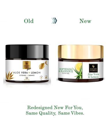 Good Vibes Plus Aloe Vera & Lemon Gel - Blackhead Remover & Radiance Booster - 50g - Softens & Illuminates Skin - Buy Online on GoSupps.com