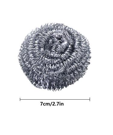 6Pcs Metal Scrubber Brush Steel Wool Used for Dishes Stainless Steel Scouring Pad Pots Pans and Ovens - Buy Online on GoSupps.com