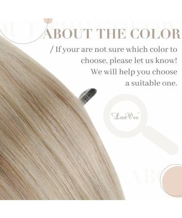 LAAVOO Real Hair Extensions - Blond Highlight U Tips Remy Human Hair Ashblond & Bleached Blonde 40cm Keratin Bondings - 1g/S 50g #18/613 - Buy Online on GoSupps.com
