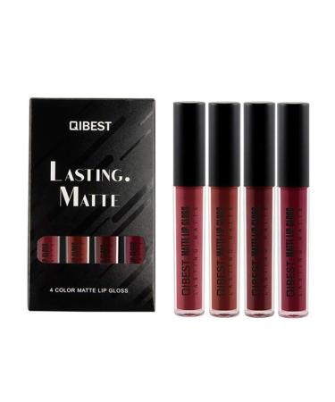 Matte Liquid Lipstick Set 4 Colors Mist Waterproof Long Lasting Lipsticks Non-Stick Cup Lipgloss