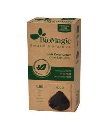BIOMAGIC HAIR COLOR - 4/00 BROWN Brown 250 g (1 pack)
