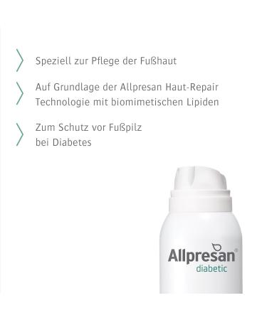 Allpresan Diabetic Myco + Repair Foam Cream - Best Solution for Dry Cracked Foot Skin & Athlete's Foot - International Shipping Available - Buy Online on GoSupps.com