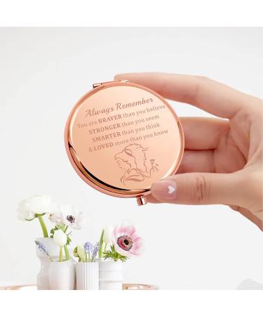 Beauty Fairy Movie Pocket Mirror Princess Belle Fans Gift - You are Braver, Stronger, Smarter Than You Think! Compact Mirror for Women, Girls, Teenagers - Beauty Beast Mirror-RG - Buy Online on GoSupps.com