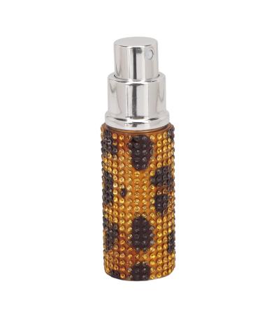 Verdant Touch Perfume Atomizer Bottle Refillable Perfume Bottle Rhinestone Decor Leopard Print 10ml Portable Spray Atomizer
