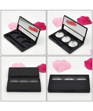 Mipcase 3pcs Empty Eyeshadow Palette Organizer - Versatile Makeup Storage with Mirror for DIY Lipstick & Eyeshadow - Buy Online on GoSupps.com
