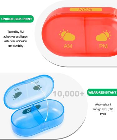 Shop XXL Large 7-Day Pill Organizer | Cute & Colorful Detachable Pill Box for Vitamins & Supplements | International Shipping Available - Buy Online on GoSupps.com