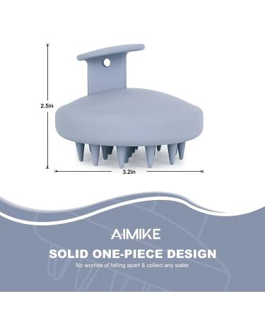 Aimike Scalp Massager Shampoo Brush - Soft Silicone Hair Scrubber for Dandruff Removal and Hair Growth - Blue Haze - Buy Online on GoSupps.com