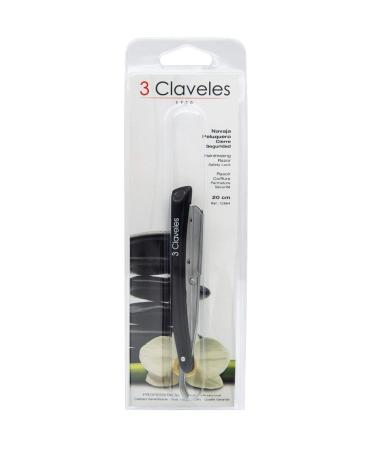 3 Claveles 12664 Razor - Interchangeable Blades & Safety Lock - Black | Premium International Shipping - Buy Online on GoSupps.com