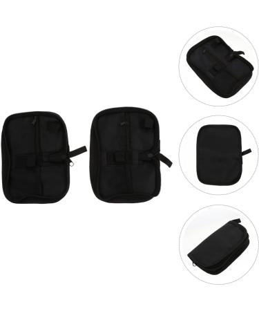 Healvian Diabetic Glucose Meter Bag - 4pc Organizer Set, Portable Travel Carrying Bag - Black (19x14.5x1cm) x2 - Buy Online on GoSupps.com