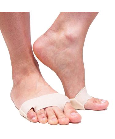 Pedimend sesamoiditis pain relief treatment pad (2 pairs) gel pillows for feet bale foot pillow Morton's neuroma midfoot support pillow orthopedic shoe inserts foot care beige unit size