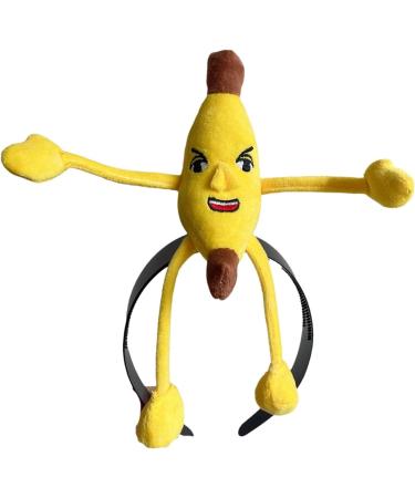Banana Headband for Women Yellow Banana Food Headband | Photo Props for Cosplay Gathering Costume Accessory for Adults Dress Up Hat Stylish Hair Accessories - Buy Online on GoSupps.com