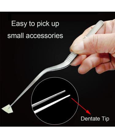 Bending Ear Tweezers - Stainless Steel Bayonet Serrated Nasal Forceps for Ear Cleaning and Wax Removal - Buy Online on GoSupps.com