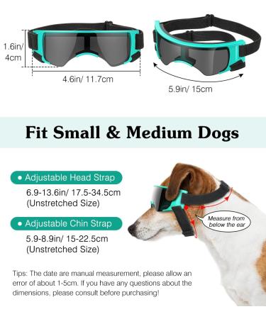 Lewondr Sunglasses for Dogs - UV Safety & Windproof Glasses with Adjustable Rubber Band | Waterproof Outdoor Dog Eyewear in Black & Blue - Buy Online on GoSupps.com