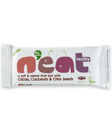 N'eat Natural Energy Cacao Coconut & Chia Seeds Fruit Bars 16x45g - Pack of 12 - Buy Online on GoSupps.com