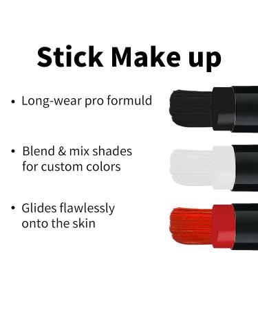 Black White Red Face Body Paint Stick - Halloween Clown Makeup Kit for Adults & Kids | Cosplay Zombie Vampire Effects & Special SFX Costumes - Buy Online on GoSupps.com