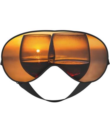 Red Wine Print Sleep Eye Mask | Soft Eyeshade for Travel & Napping | Ideal for Women & Men - Buy Online on GoSupps.com