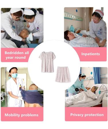Unisex Magic Stick Pants for Bedridden Patients | Tear Away Hospital Pants for Home Care Surgery & Rehab | Pink Medium | Ideal for Elderly & Disabled - Buy Online on GoSupps.com