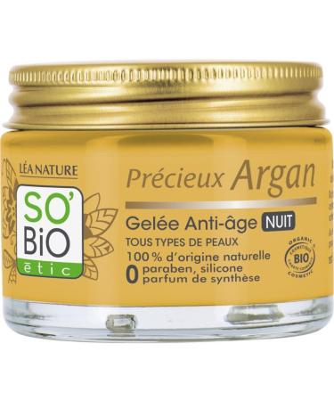So'Bio tic NOCHE ANTIEDAD Argan Gel 40 ml. multifunctional product with a wide range of application can be used regularly according to individual needs capacity 40 ml and becomes a reliable ally in the field