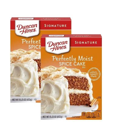 Duncan Hines Signature Spice Cake Mix 15.25 oz (pack of 2) Spice 15.25 Ounce (Pack of 2)