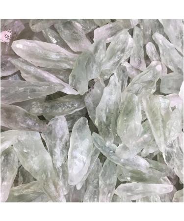 Stone Crafts Natural raw Green Quartz Crystal Gemstone Point Reiki Rough Crystal Stone for Making Jewelry Natural Luster - Buy Online on GoSupps.com
