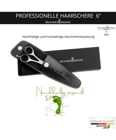 Premium Schwertkrone Hair Cutting Scissors - Stainless Steel Hairdressing Scissors Made in Germany Right-Handed Silver Finish - International Shipping Available - Buy Online on GoSupps.com