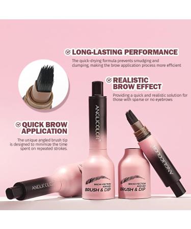 Multi-Purpose Liquid Eyebrow Pencil Waterproof Sweatproof Ultra Long Lasting Hair-Like Strokes Liquid Eyebrow Gel Pen Quick Dry (#02 Taupe) - Buy Online on GoSupps.com