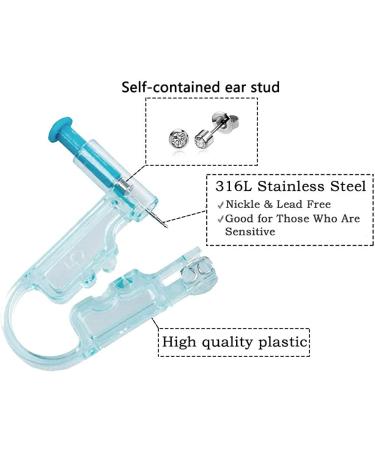 Lishae Ear Piercing Kit - 8 Pieces Disposable Self Ear Piercing Set with Studs and Gun Tool - Buy Online on GoSupps.com