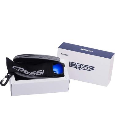 Cressi Unisex Blaze Polarised Sport Sunglasses - Hydrophobic Lenses in Aquamarine with Mirror Orange - International Shipping Available - Buy Online on GoSupps.com