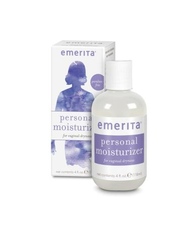 Emerita Personal Moisturizer | Intimate Skin Care For Vaginal Dryness | Water Based with Calendula & Vitamin E | Estrogen & Paraben Free | 4 fl oz 4 Fl Oz (Pack of 1)